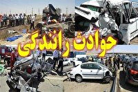 واژگونی مینی بوس در محور مهدی شهر به سمنان