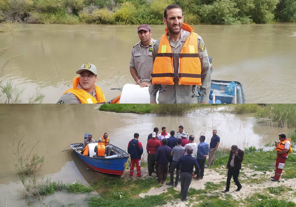 مشارکت محیط بانان پارک ملی دریاچه ارومیه در عملیات جستجو و نجات