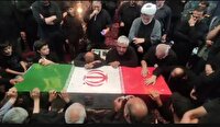 پیکر سردار محقق بر دستان مردم قدرشناس تشییع شد