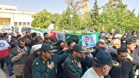 استقبال از پیکر مطهر شهیدان حمله رژیم صهیونیستی در اقلید