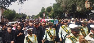 تشییع پیکر شهید مدافع وطن سردار لطفی  در ارومیه