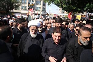 تشییع و خاکسپاری سپهبد شهید غلامعلی رشید و فرزندش به روایت تصاویر