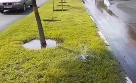 هدر رفت منابع آبی در آبیاری فضای سبز پایتخت