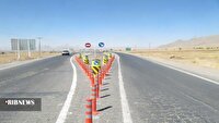 تعمیر و اصلاح علائم عمودی و نصب فلشهای بتنی در جاده گرمه به چمنبید