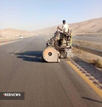 اجرای بیش از ۶۷ هزار متر نوار و شیار لرزاننده در جادههای خراسان شمالی