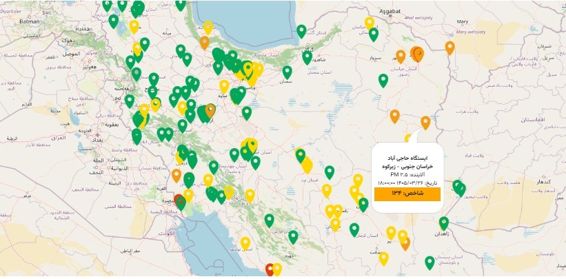 کیفیت هوای زیرکوه و سرایان در وضعیت ناسالم برای گروههای حساس کیفیت هوای زیرکوه و سرایان در وضعیت ناسالم برای گروههای حساس