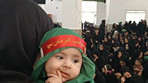 لالایی عشق در سوگ کوچک‌ترین شهید عاشورا در بهمن آباده شیراز