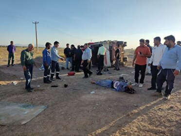 واژگونی مینیبوس در جاده بردسکن به طبس با ۱۴ مصدوم واژگونی مینیبوس در جاده بردسکن به طبس با ۱۴ مصدوم