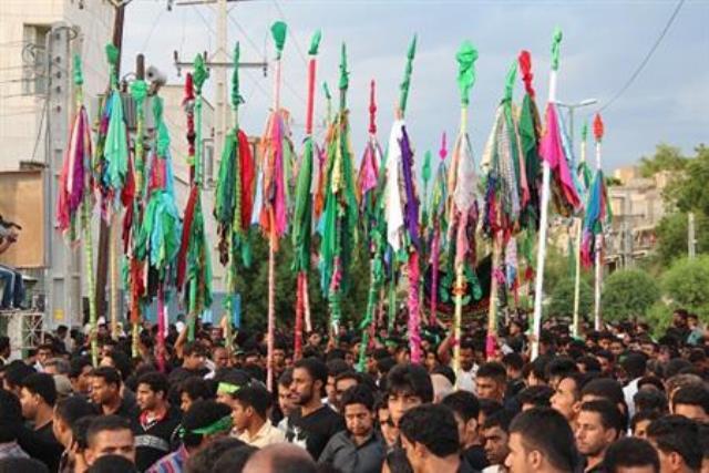 آئین عزاداری علم گردانی در میناب آئین عزاداری علم گردانی در میناب