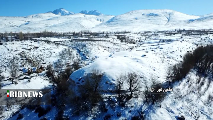 طبیعت برفی دره دلربای خیاوچایی مشگین شهر